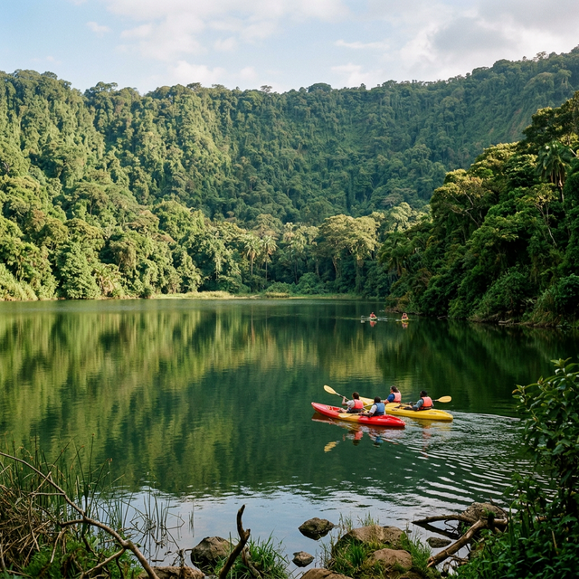 Lake Duluti Canoeing